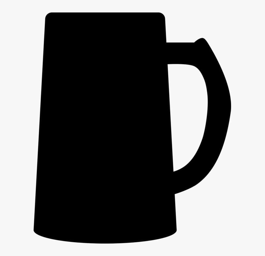 Cup,tableware,mug - Beer Mug Silhouette Clip Art, HD Png Download, Free Download