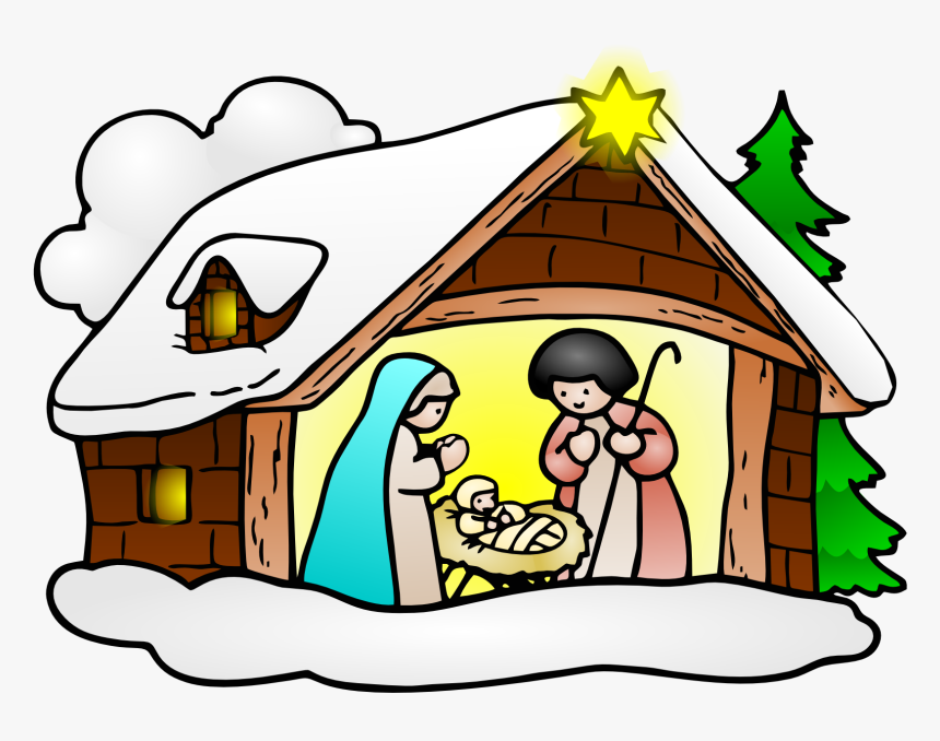 Free Clip Art Baby Jesus Christmas Clipartfest - Easy Christmas Festival Drawing, HD Png Download, Free Download