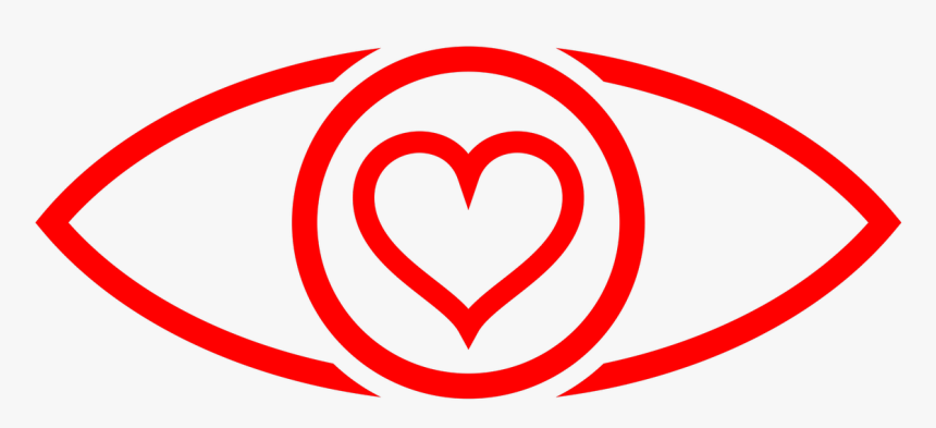 Corazón, Ojo, Fondo Transparente, Rojo, Logo, Círculo - Eye, HD Png Download, Free Download