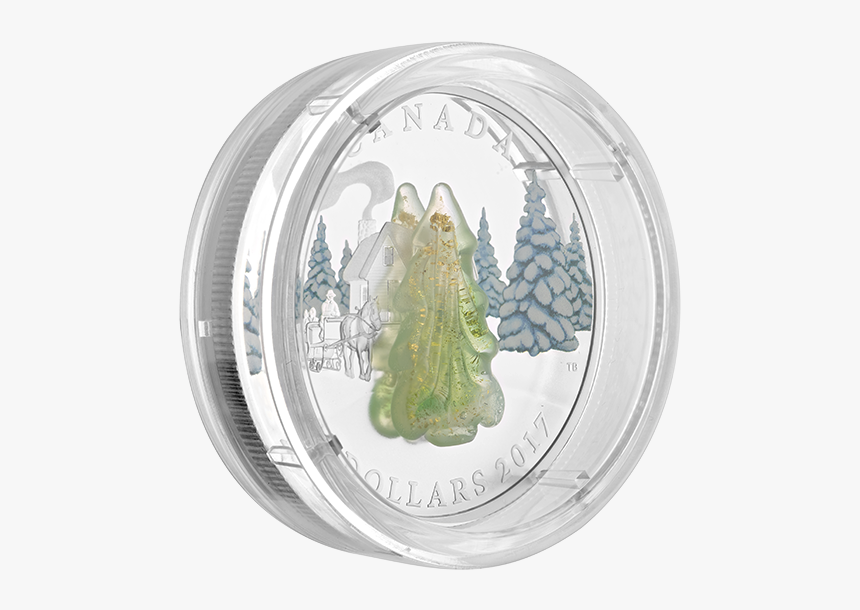 2017 $20 1 Oz Pure Silver Coin - Christmas Tree, HD Png Download, Free Download