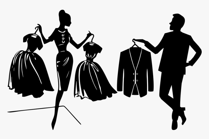 Compras, Vestidos De Novia, La Moda, Prendas De Vestir - Fashion Shopping Silhouette, HD Png Download, Free Download