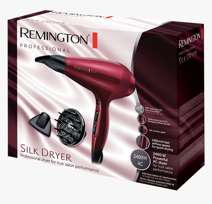 Transparent Hairdryer Png - Remington Silk Dryer Professional, Png Download, Free Download