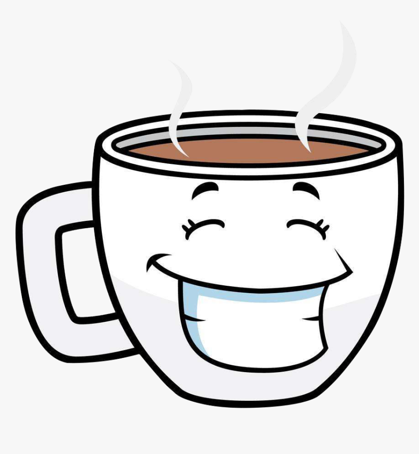 Tea Cafe Cartoon Mug - Paper With Face Cartoon, HD Png Download, Free Download