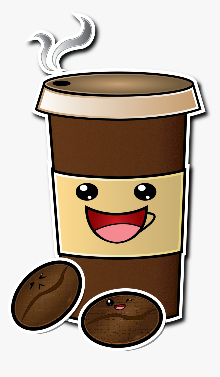 Cute Cartoon Cup Drawing Cartoons Pinterest - Coffee Cup Cartoon, HD Png Download, Free Download