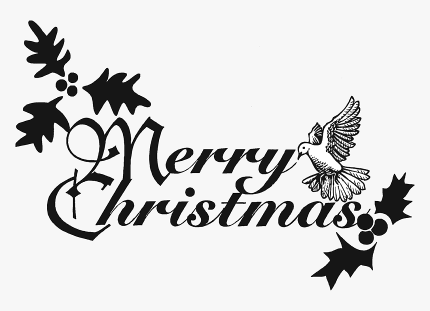 Christian Merry Christmas Clipart - Christmas Black And White, HD Png Download, Free Download