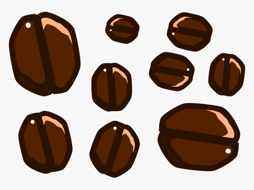 Coffee, Bean, Mocha, Food, Beverage, Espresso - Cartoon Coffee Beans Png, Transparent Png, Free Download