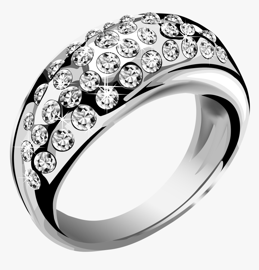 Silver Ring With Diamond Png Image - Jewellery Png Transparent Background, Png Download, Free Download