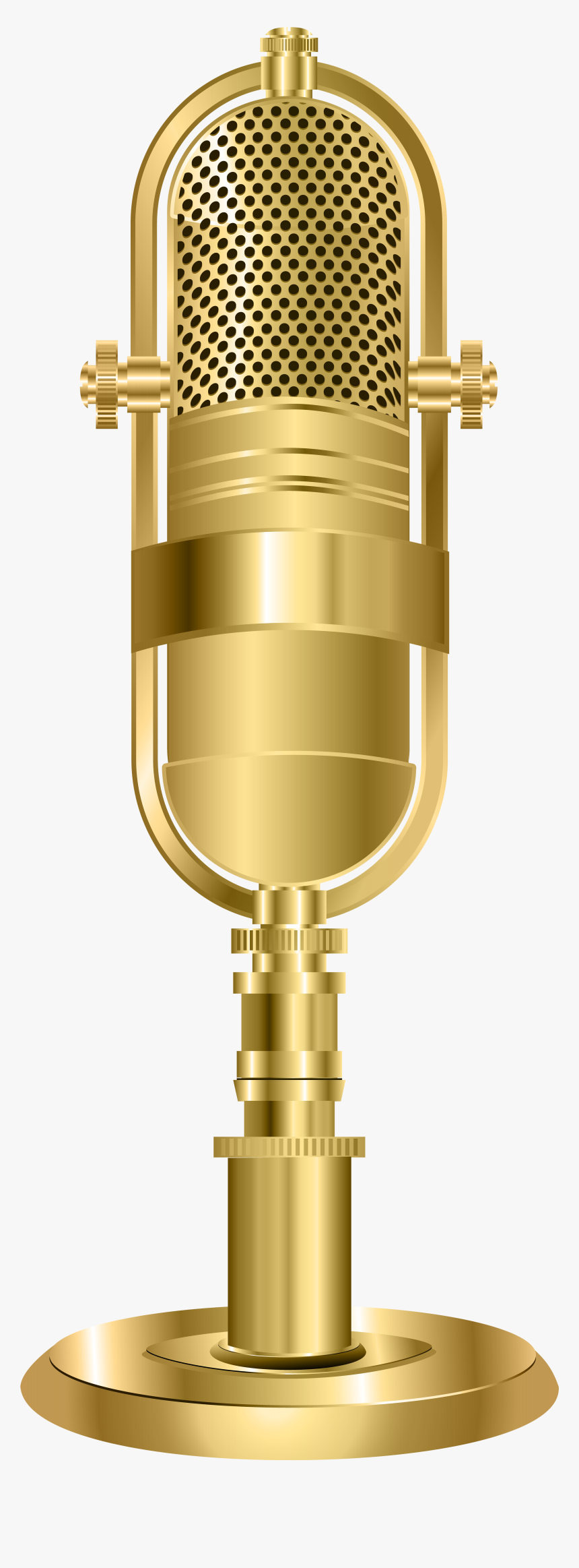 Clipart Studio Gold - Gold Microphone Transparent Background, HD Png Download, Free Download