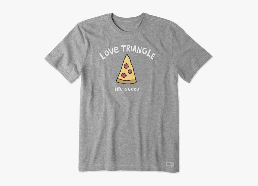 Men"s Love Triangle Pizza Crusher Tee - Life Is Good Jake Shirts, HD Png Download, Free Download