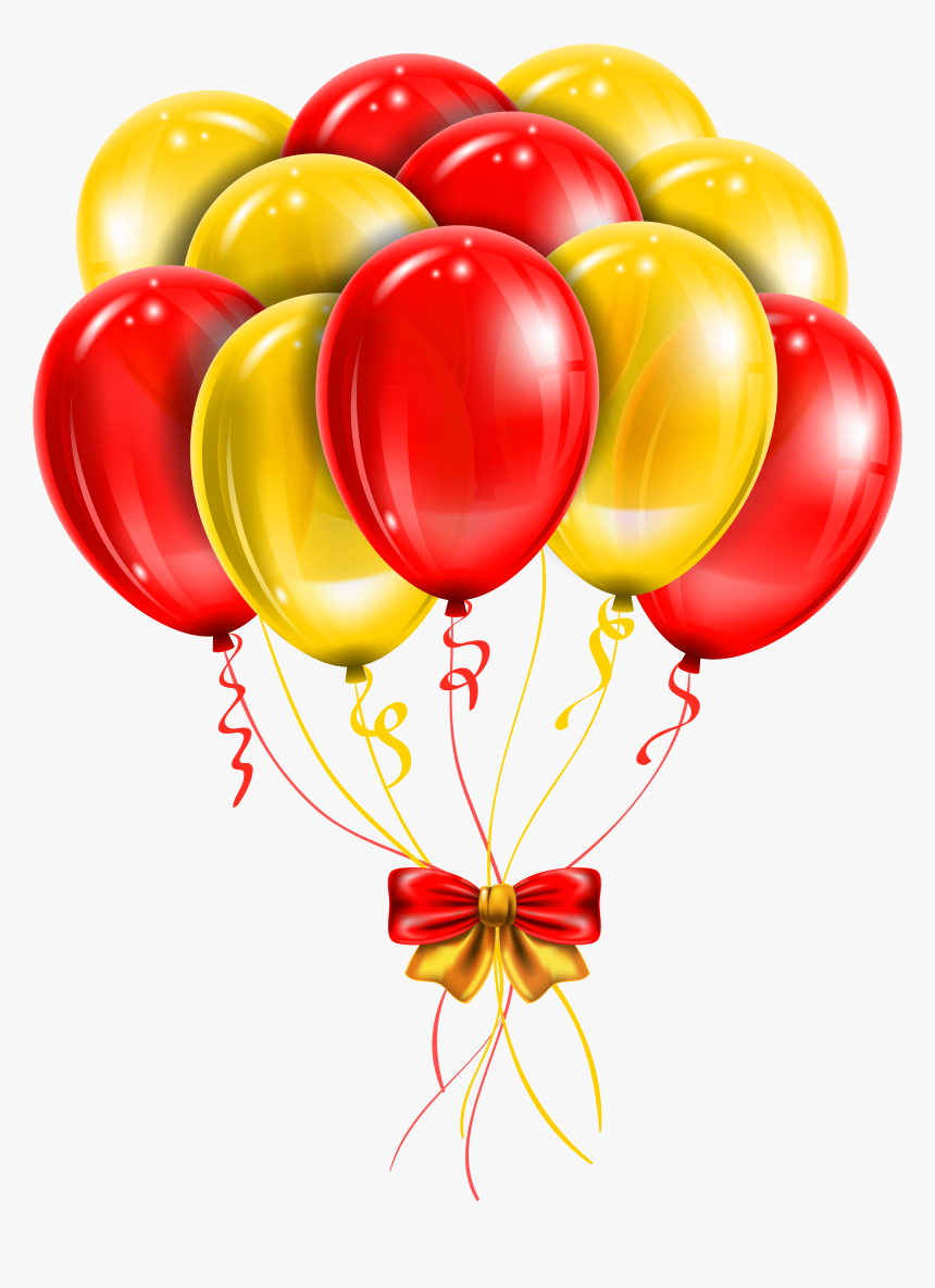 Yellow Balloons Png - Red & Yellow Balloons, Transparent Png, Free Download