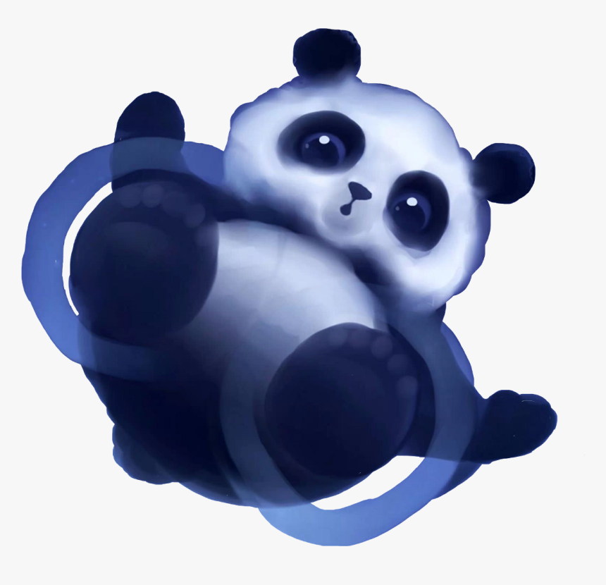 Panda Puddle Water Panda🐼 Pandalove Pandabear Watercol - Panda Cartoon, HD Png Download, Free Download