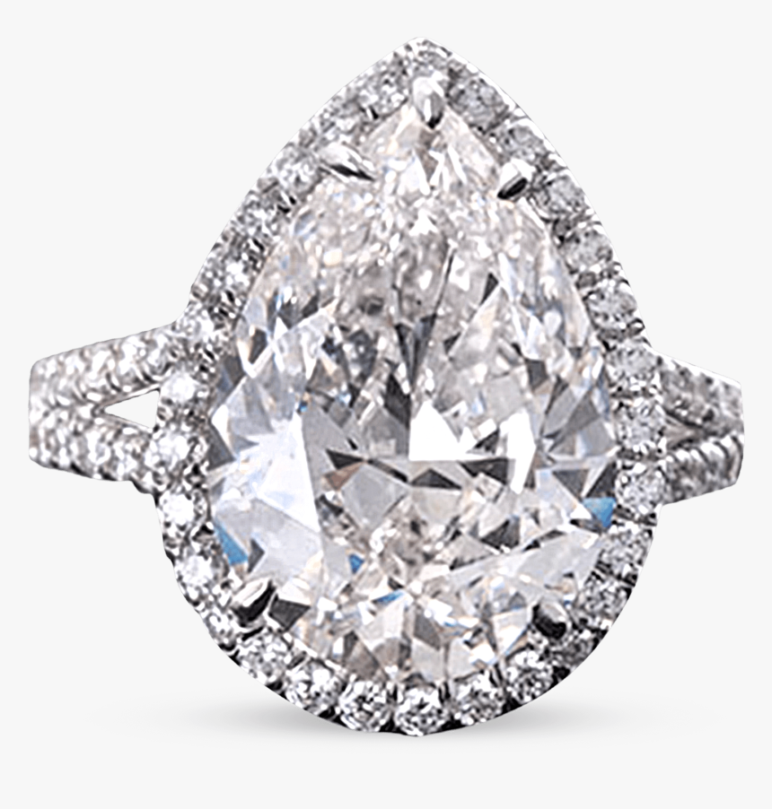 Pear-shaped Diamond Ring, - Pear Shaped Diamond Rings, HD Png Download, Free Download