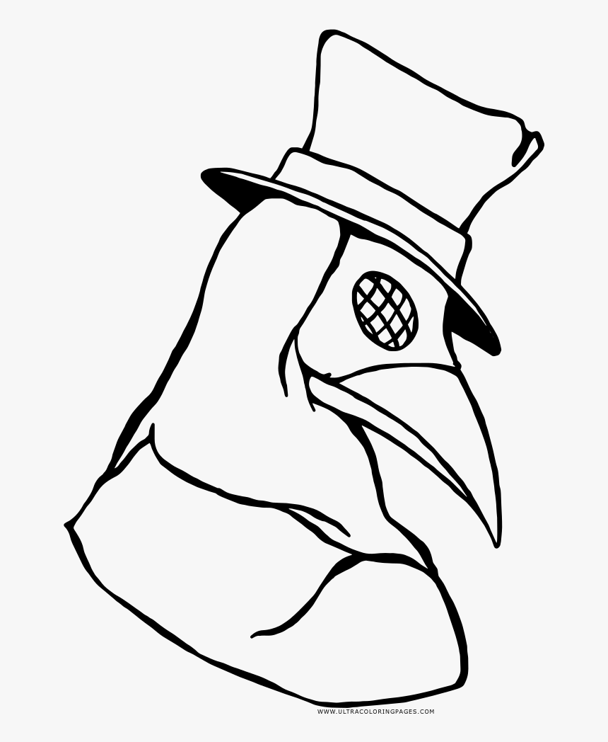 Plague Doctor Coloring Page, HD Png Download, Free Download