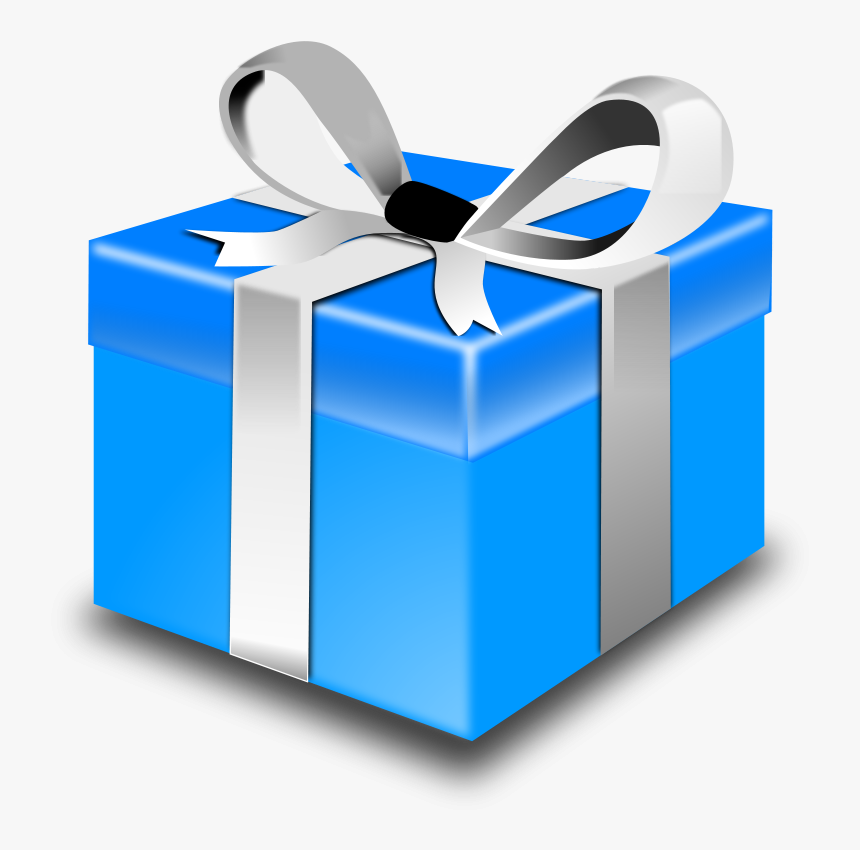 Christmas Present Clipart Free Images 2 Image - Blue Gift Box Png, Transparent Png, Free Download