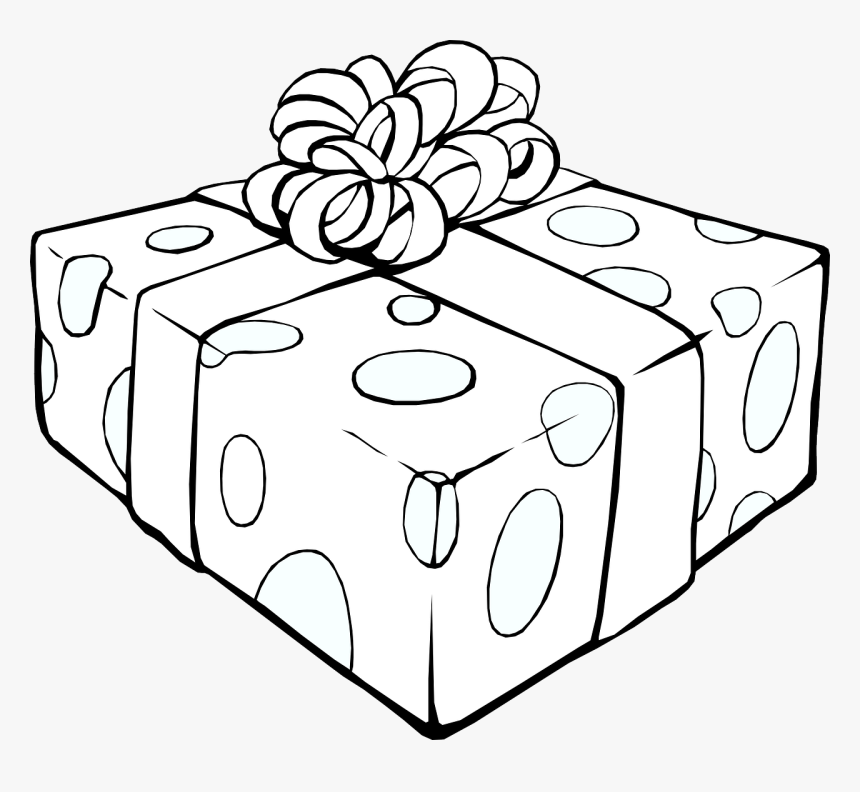Gift Present Ribbon Free Picture Gift Box Clipart Black