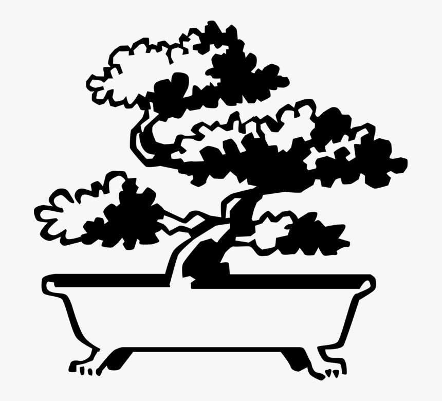 Vector Illustration Of Japanese Exotic Miniature Bonsai, HD Png Download, Free Download
