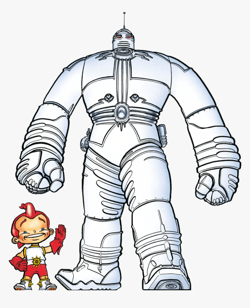 Big Guy And Rusty The Robot Boy Standing - Big Guy And Rusty The Boy Robot, HD Png Download, Free Download