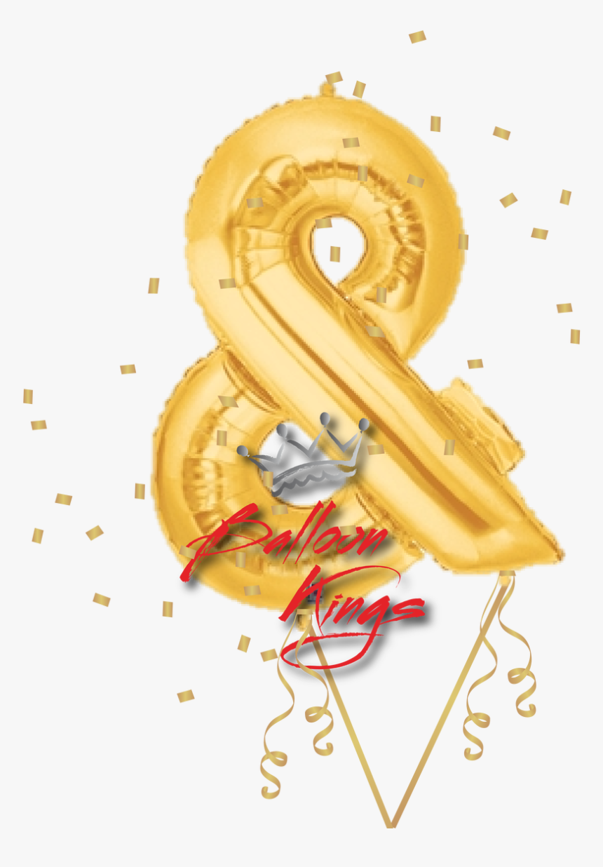 Gold Symbol Ampersand - Balloon Gold, HD Png Download, Free Download