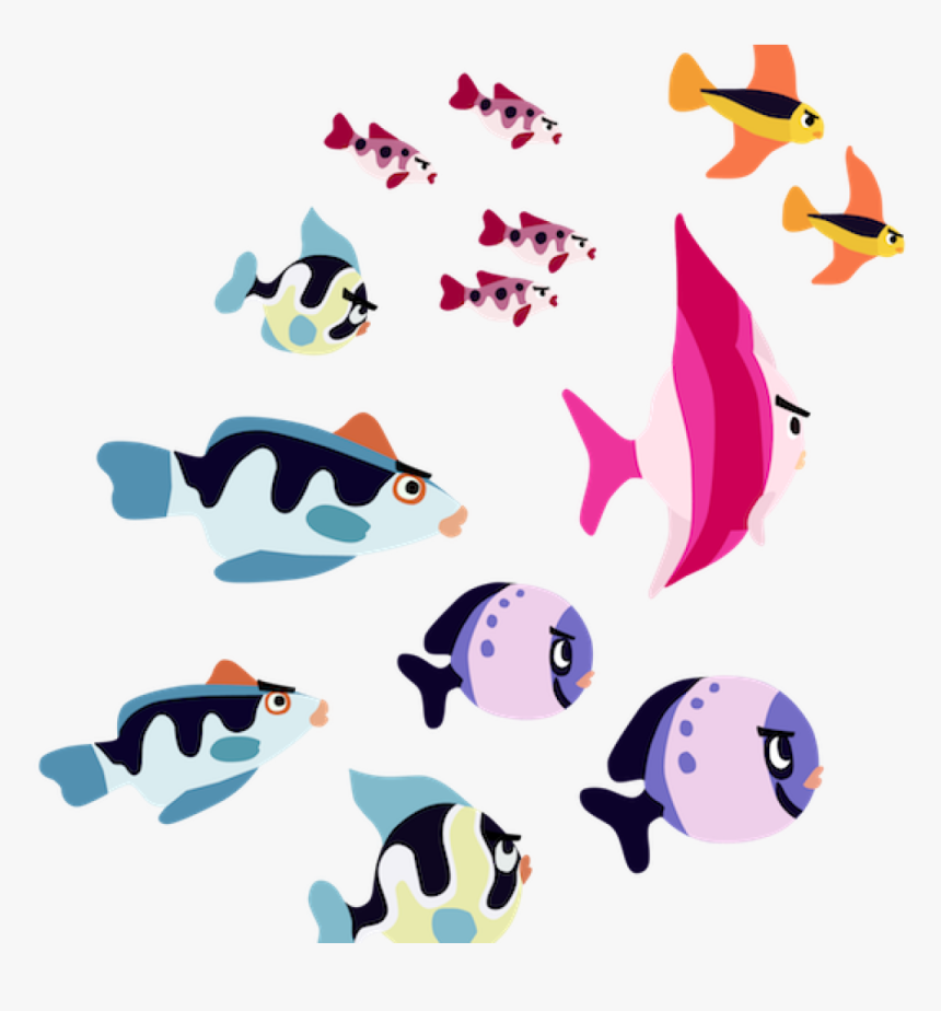 School Of Fish Clipart School Of Fish Png Transparent - Transparent Background Fish Clipart, Png Download, Free Download