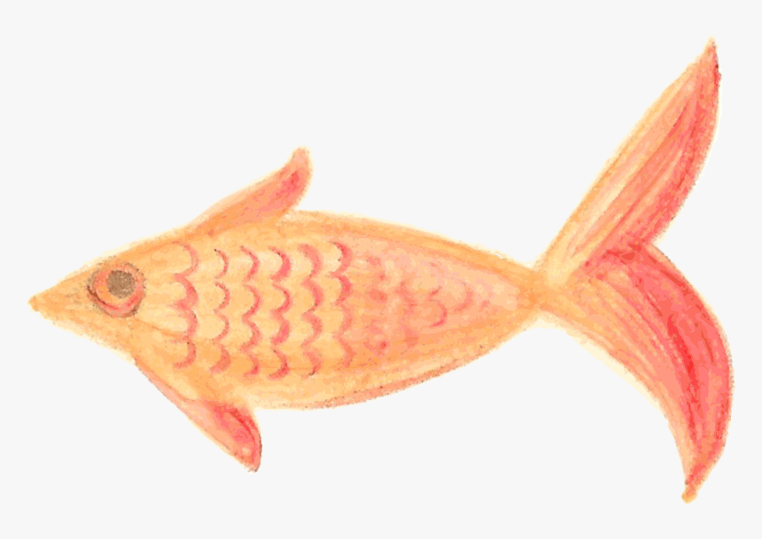 Painted Fish Orange Patterned Traced Clip Arts - Painted Fish Png, Transparent Png, Free Download