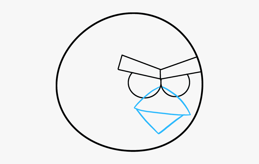 How To Draw Angry Birds - Drawing Angry Birds Cartoon, HD Png Download, Free Download