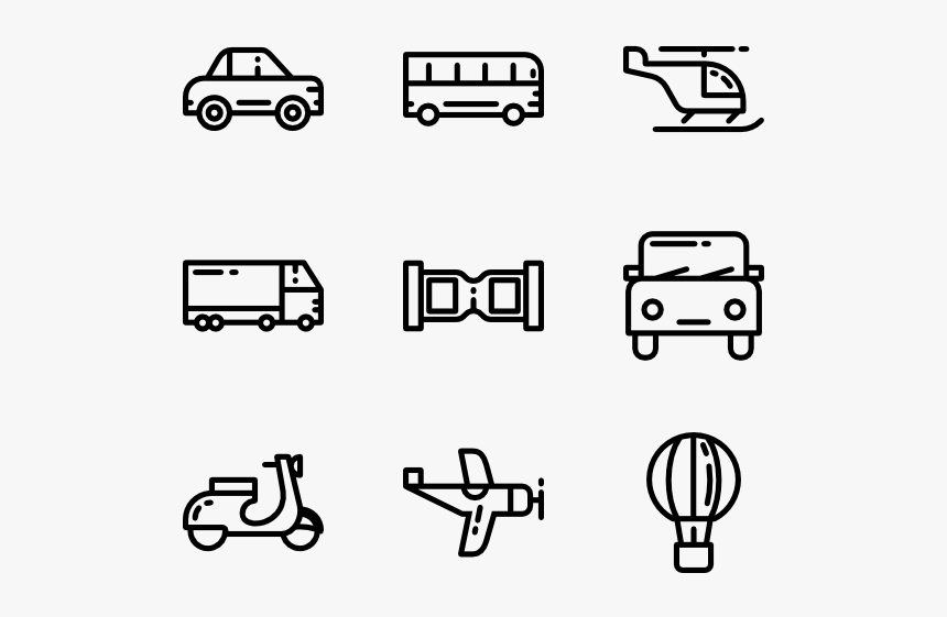 Driving Car Icons - Car Line Icon Svg, HD Png Download, Free Download