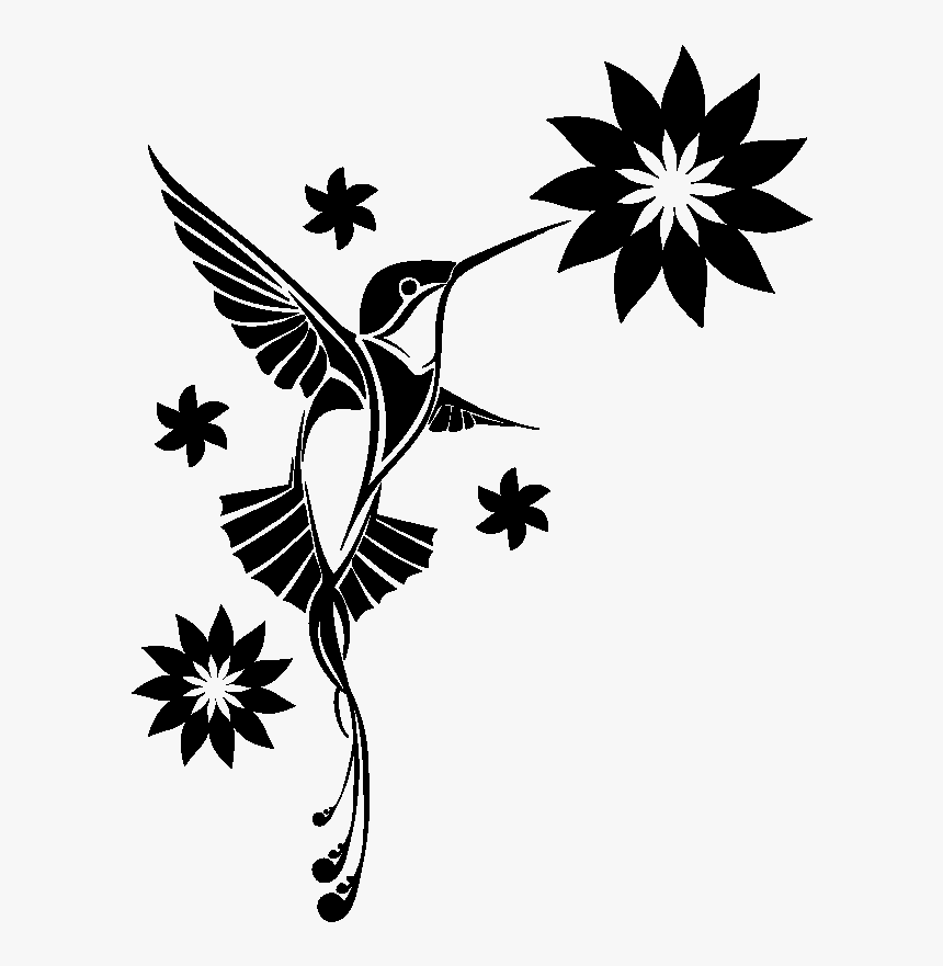 Hummingbird Wall Decal Sticker Tattoo - Shoulder Tribal Hummingbird Tattoo, HD Png Download, Free Download