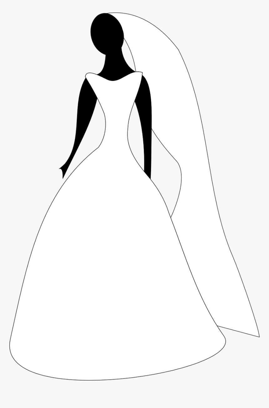 Transparent Bride Clipart - Vestido De Novia Caricatura Png, Png Download, Free Download