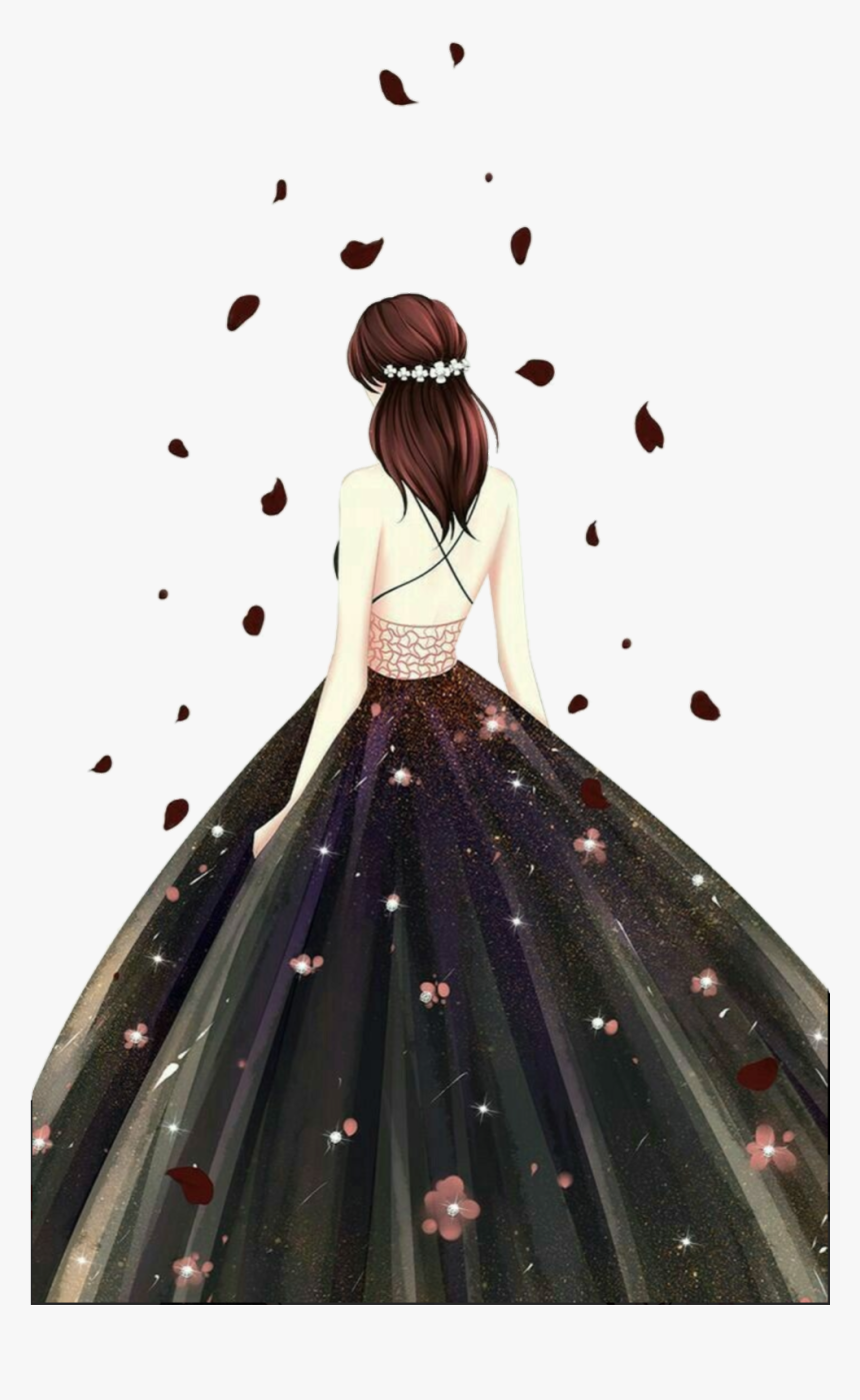 #girl #dress #vestido #lizzieedits #quinceañera #dresses - Iphone Wallpaper Dress Sketch, HD Png Download, Free Download