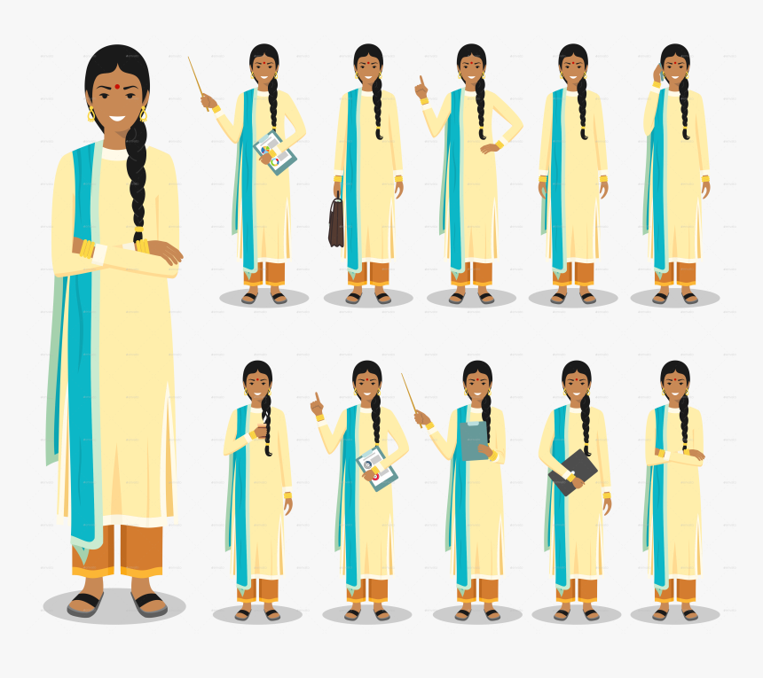 Business Poses Woman 17 Jpeg Png/business Poses Woman - Indians Teachers Uniform, Transparent Png, Free Download