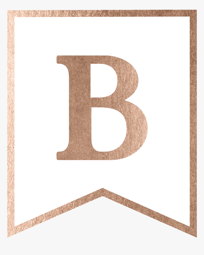 Rose Gold Banner Letters, HD Png Download, Free Download