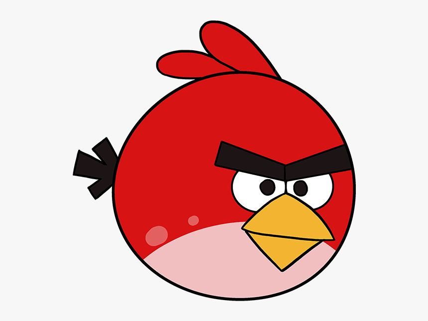 How To Draw Angry Birds - Draw Red Angry Bird, HD Png Download, Free Download