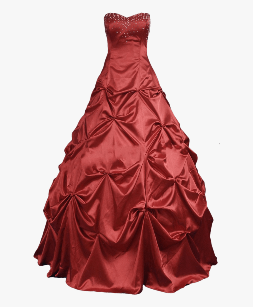 Vestido Largo Color Burdeos - Transparent Formal Dress Png, Png Download, Free Download