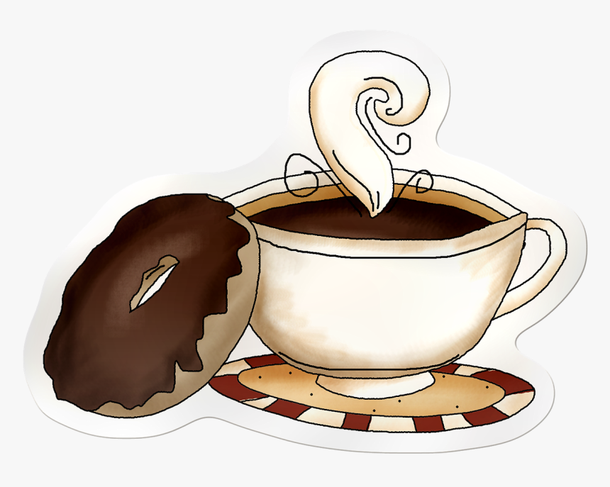 Clipart Cake Coffe - Coffee And Donuts Quotes, HD Png Download, Free Download