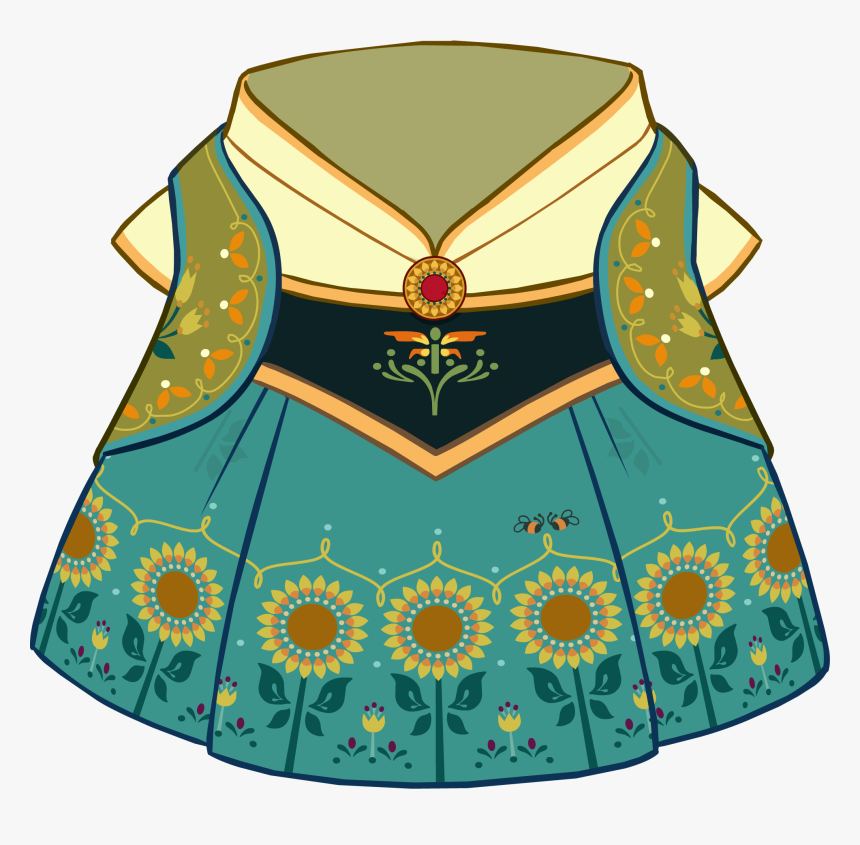 Club Penguin Wiki - Frozen Fever Anna Dress Pattern, HD Png Download, Free Download