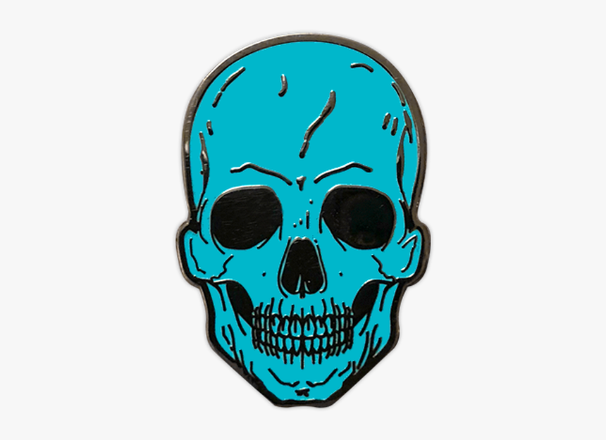 Teal Skull Enamel Pin - Skull, HD Png Download, Free Download
