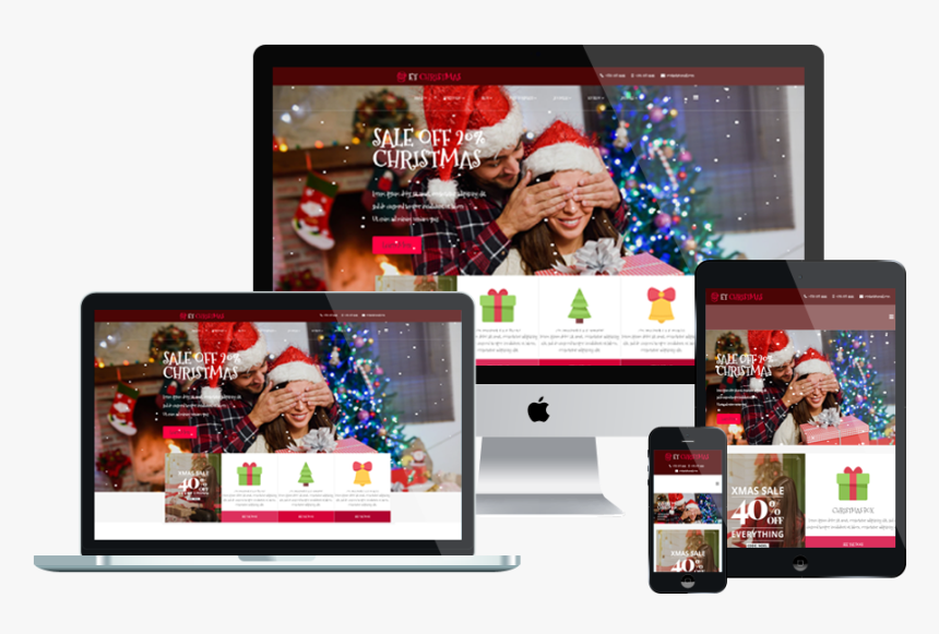 Et Christmas Free Responsive Joomla Template - Responsive Web Design, HD Png Download, Free Download