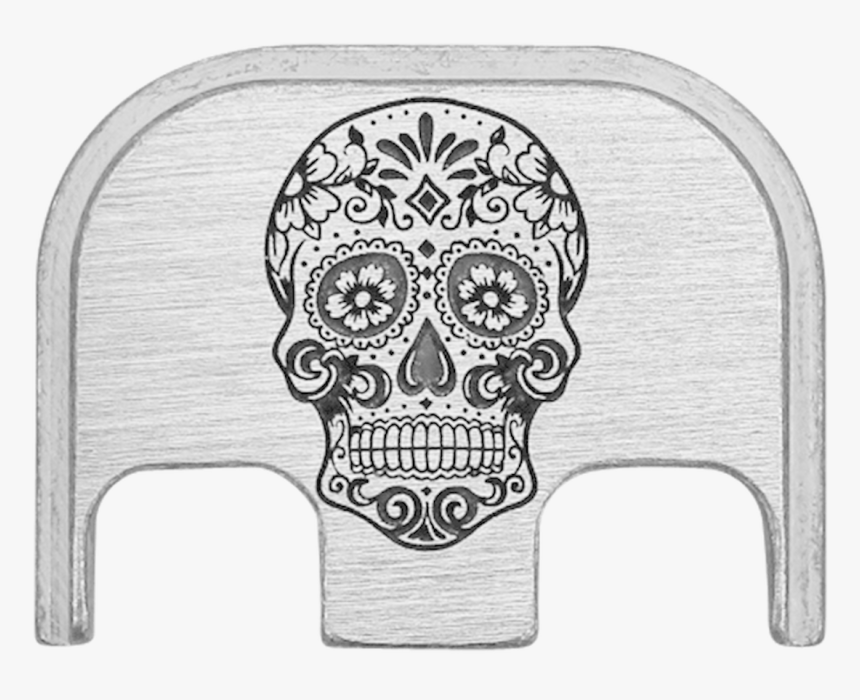Sugar Skull Stainless Steel Brushed Finish Back Plate Sugar Skull Svg Free Hd Png Download Kindpng