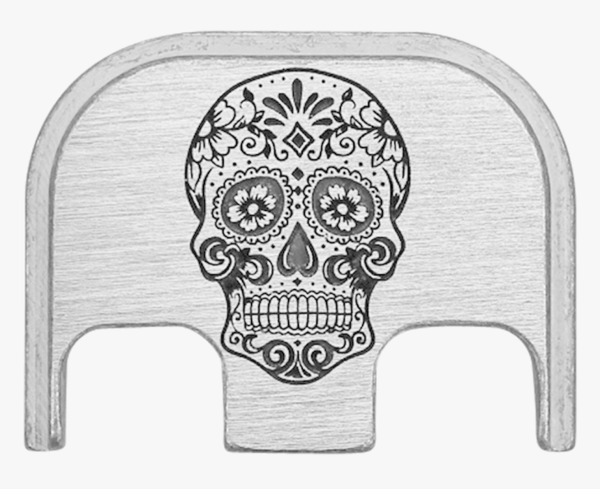 Sugar Skull Stainless Steel Brushed Finish Back Plate - Sugar Skull Svg Free, HD Png Download, Free Download