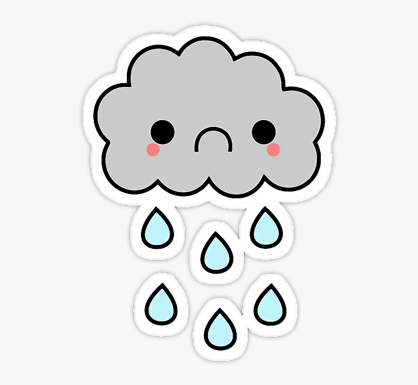 Transparent Nubes Clipart - Sad Rain Cloud Clipart, HD Png Download, Free Download