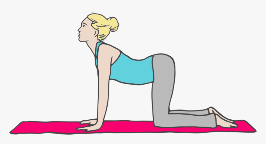 Clip Art Cute Yoga Poses - Hands And Knees Pose, HD Png Download, Free Download