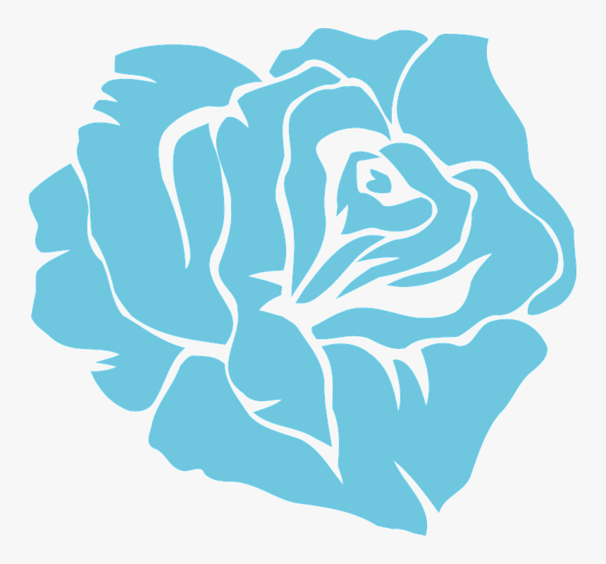 Rose, Blue, Flower, Floral, Blossom, Nature, Romantic - Blue Rose Vector Png, Transparent Png, Free Download