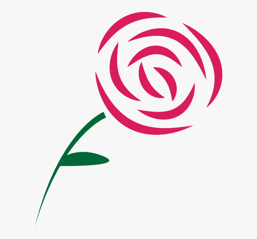 Rose, Beauty, Pink, Graphic - Very Simple Rose Drawing, HD Png Download, Free Download