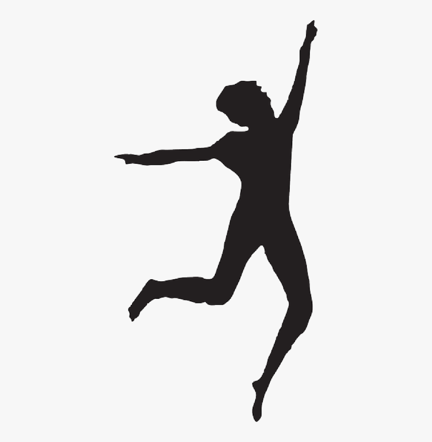 Dance Leaps Silhouette Clip Art - Siluetas De Mujer Danzando, HD Png Download, Free Download