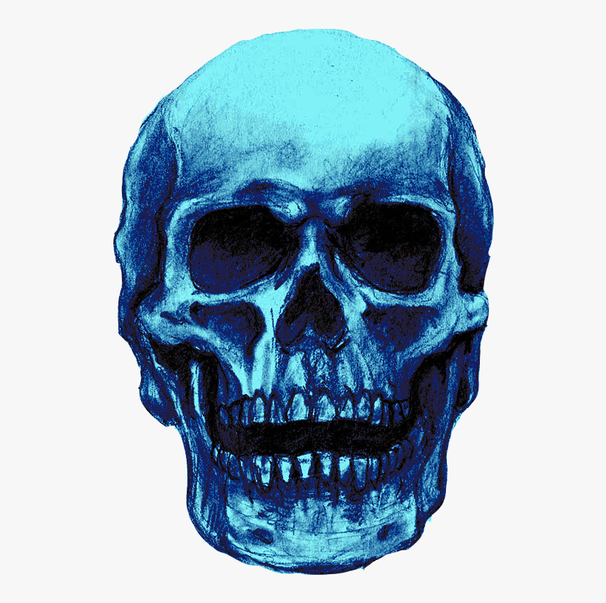 Skull Png Blue, Transparent Png, Free Download
