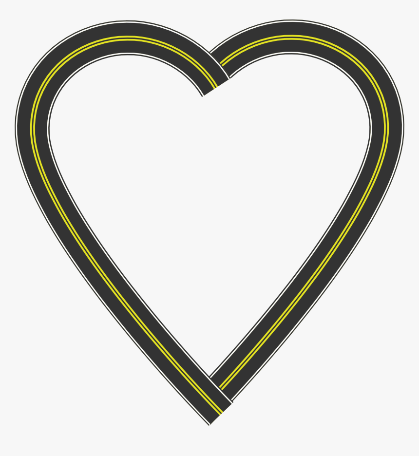 Clip Art Openclipart Heart Image Road - Road Heart Clipart, HD Png Download, Free Download