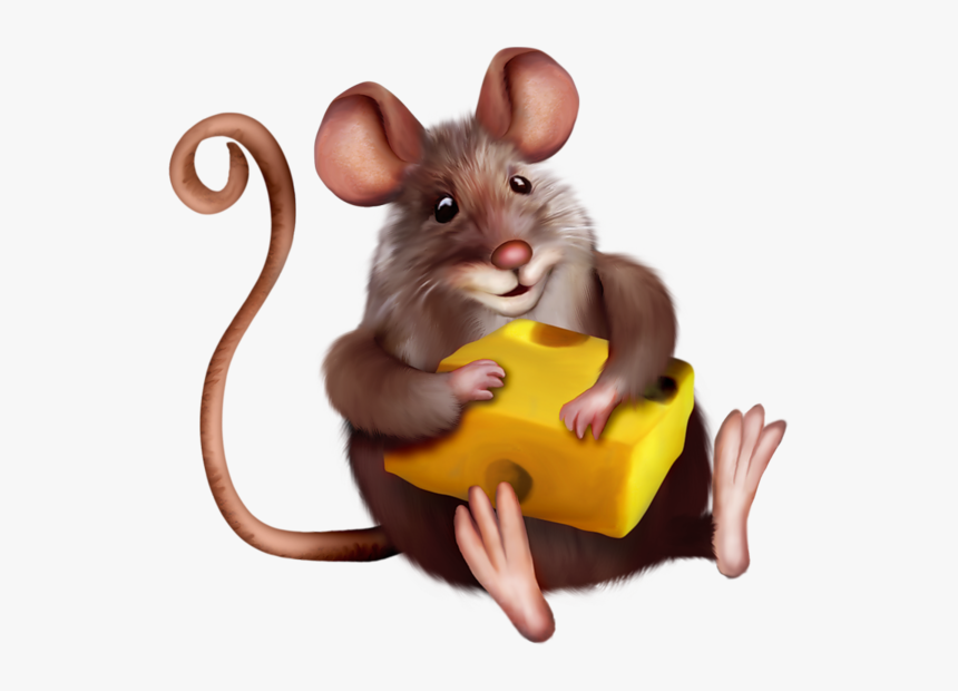 With Cheese Cartoon Mice - Mouse With Cheese Cartoon, HD Png Download, Free Download