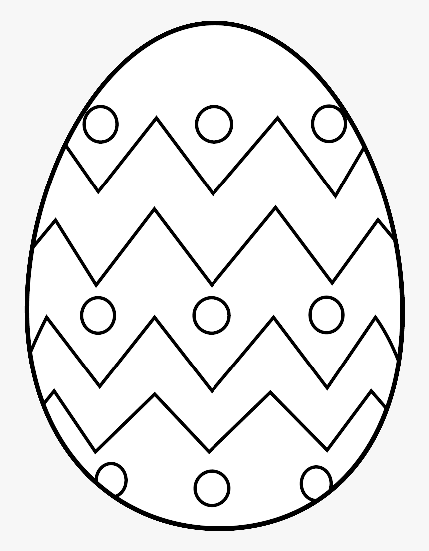 Easter Clipart Black And White Picture - Easter Egg To Color, HD Png Download, Free Download