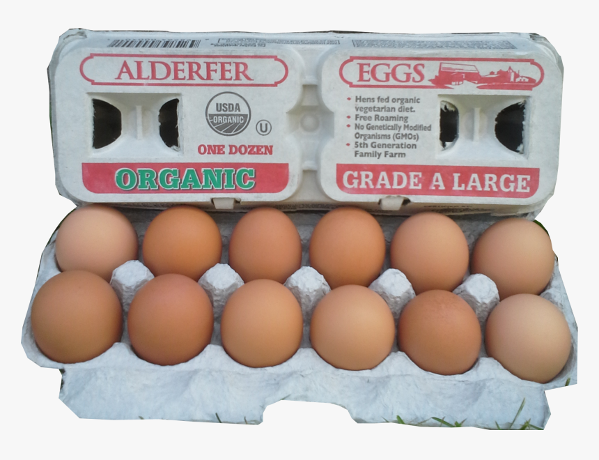 Alderfer Organic Eggs Are Both White And Brown, Paper - One Dozen Raw Eggs, HD Png Download, Free Download