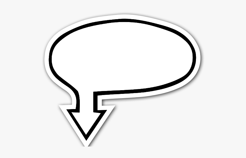 Speech Bubble With An Arrow Sticker - Speech Bubble With Arrow, HD Png Download, Free Download